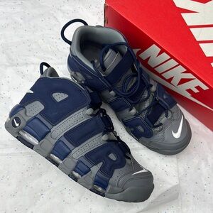 Nike Air More Uptempo '96 Gray and Navy Sneakers